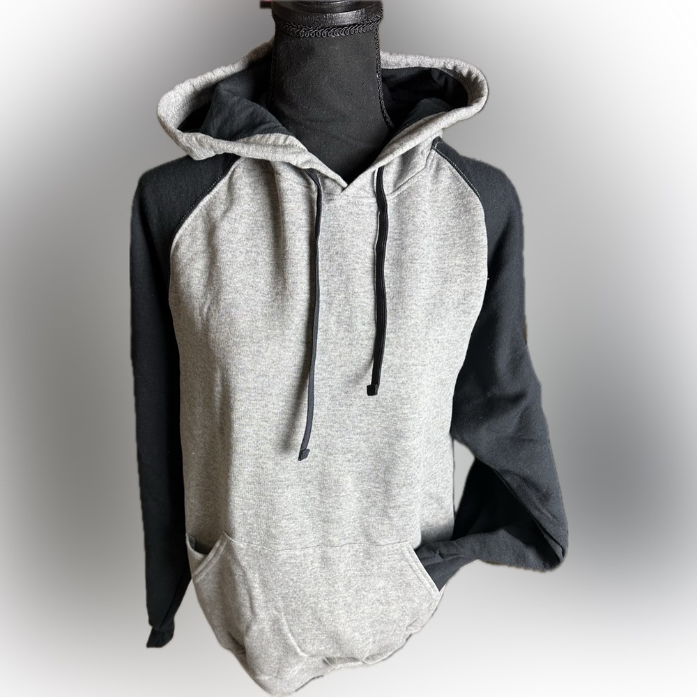 Jerzees J96 Adult NuBlend Color Block Raglan Hooded Pullover- Large- NWOT - Picture 2 of 7